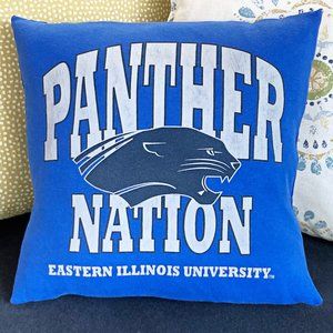 Eastern Illinois University EIU Panthers t shirt 16 x 16 throw pillow cover